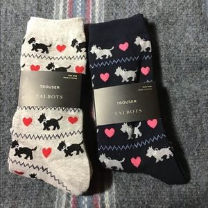 Talbots trouser dog lover socks